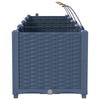 Garden Planter Set 3 pcs Gray 120 x 40 x 37.5 cm Plastic