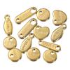 50pcs Stainless Steel End Charms Pendants Vacuum Plating Bracelet Chain Extension Tail Charm for DIY Jewelry Making No Fade