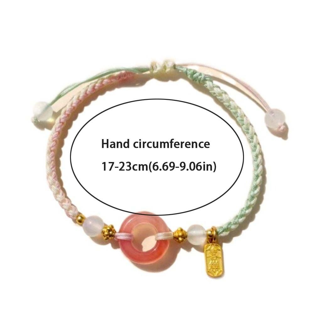 Beaded Ping An Buckle Bracelet Zodiac Year Weave Hand Rope Fashion Couple Bracelet  Lovers