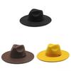 Wool Felt Hat With Large Brim And Bow For Retro Festival Wear