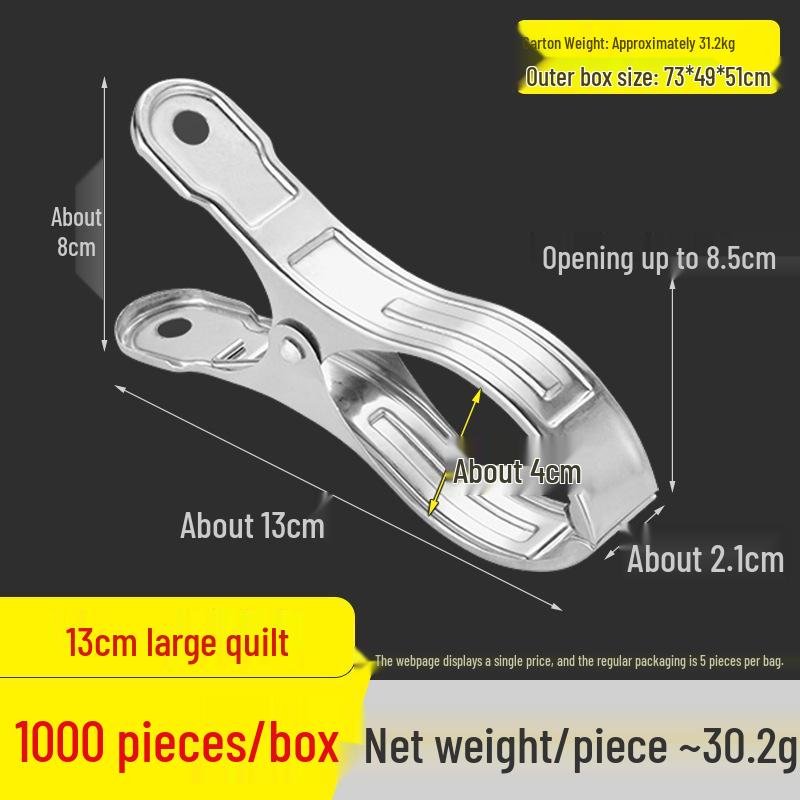 Stainless Steel Sock and Clothes Peg Clips – Windproof Hanger Accessory