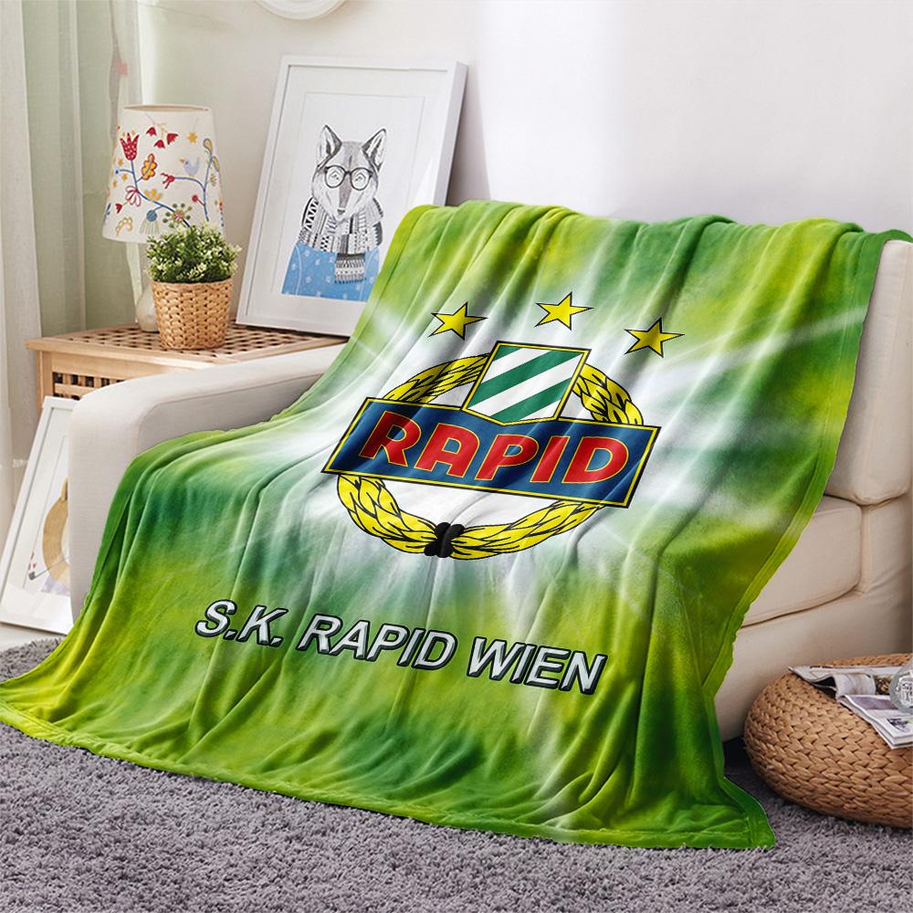 SK Rapid Wien Flannel Blanket, High Quality Comfortable for All Seasons, Home Decor, Warmth and Comfort