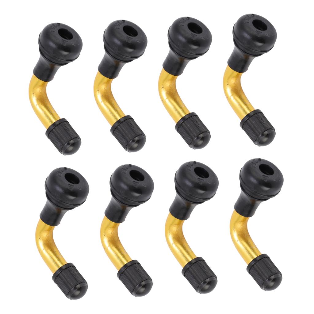 8pcs Tire Valve Extension Universal Aluminum Alloy 50 Degree Angled Tire Valve Stem Extension Adaptor for Electric