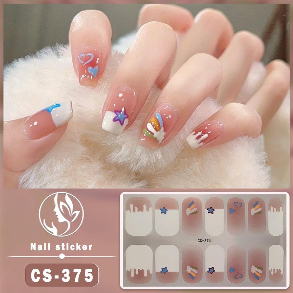 CS No-bake Gel Nail Polish Film Waterproof Full Sticker Chinese Style Panda Manicure Sticker Nail Sticker