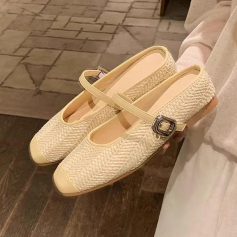 

Fashion Women Weave Slippers Mid Heels Shoes Summer Wedges Mules Shoes Fashion Buckle Sandals Designer Retro Slides 2025 Casual Zapatos 40 абрикосовый