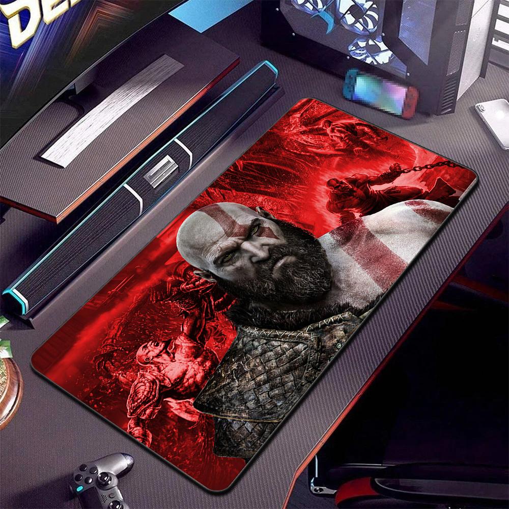 Game God Of War Big Mousepad Large Keyboard Desk Mat Pc Computer Gaming Gamer Mouse Pad LockEdge Rubber Nonslip Mats xcm