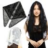 Fashion Lace Flower Hair Scarf Headband Vintage Cute Bandanas for Women Bohemian Thin Sweet Headscarf Shawl Photography