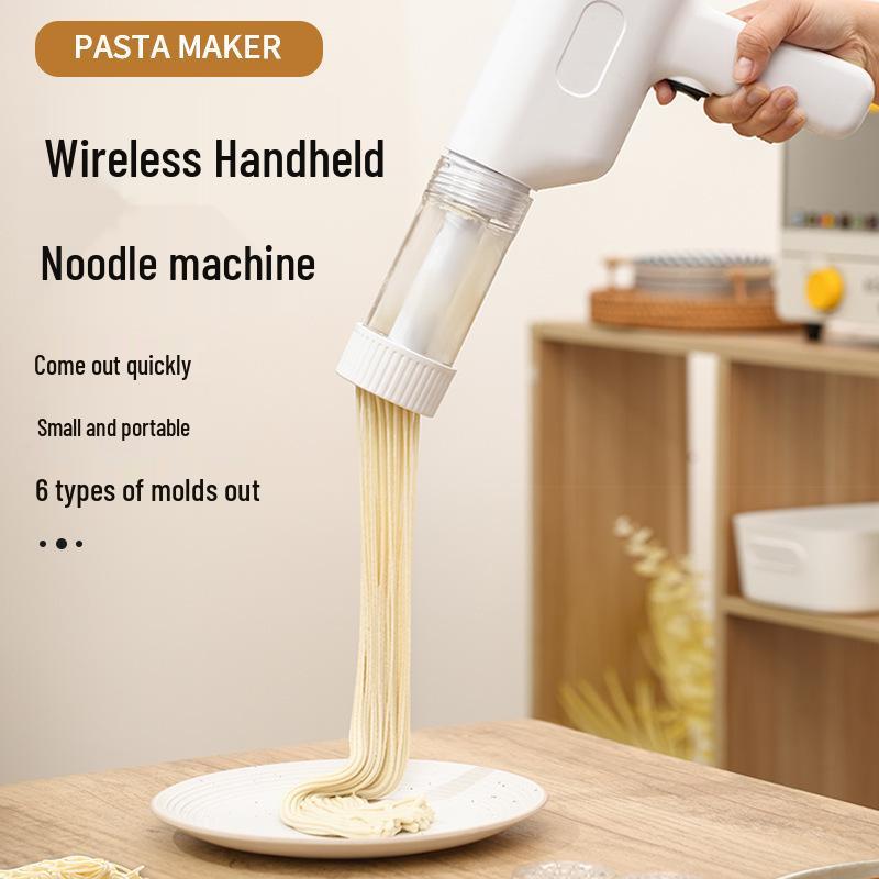 

New Compact Electric Noodle Maker: Wireless, Automatic Dough Press, Convenient and Rechargeable Handheld Model.