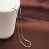 Women's Simple Design 925 Sterling Silver 2mm Snake Chain Lobster Clasp Necklace