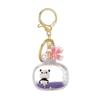 Panda Doll Keychain Cute TV Liquid Acrylic Keychain Car Pendant Accessories Children's Keychain Gift Couple Keychain Wholesale