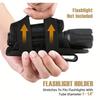 Tactical Flashlight Pouch Holster, Rotatable Holder Belt Clip Tactical Torch Carry Case with 360 Degree Carabiner Reel Clip