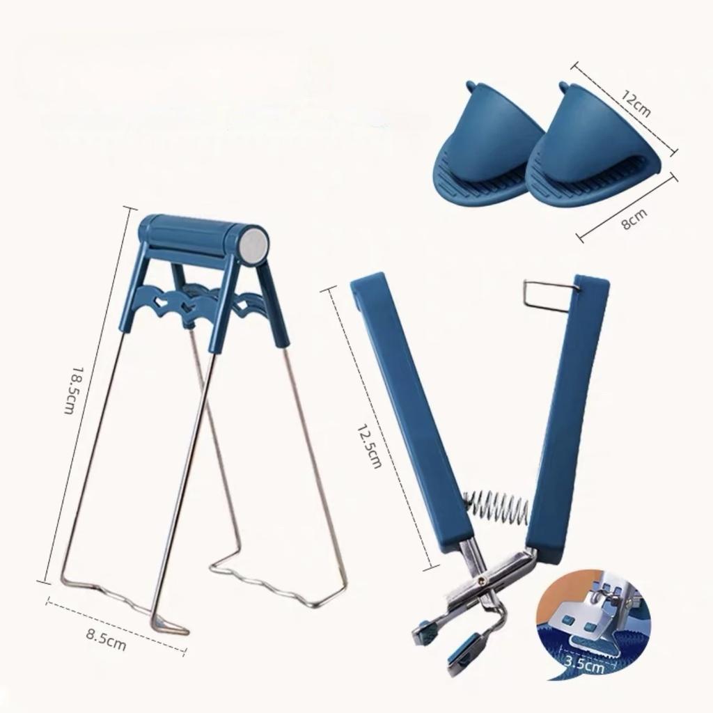 Zangen Küche Dampfer Küchen Zubehör Clip Bbq Home Zubehör Mikrowelle Ofen Tablett Anti-slip Topf Klammern Moderne Utensilien Bar