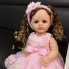 Realistic Princess 55 Cm Reborn Baby Girl Dolls Full Silicone Vinyl Body Bebe Reborn Doll Toys Birthday XMAS Easter Gifts