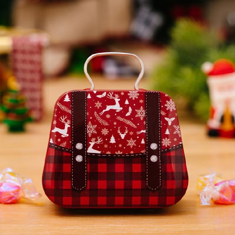 5Pcs Multipurpose Christmas Tin Case Versatile Christmas Tin Storage Box with Handle for Home Office School Use
