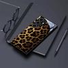 Golden Flash Leopard Pattern Tempered Glass Phone Case Suitable for Samsung GalaxyS26 S25 S24 S22 S21 S20FE/Ultra/Plus Anti Drop