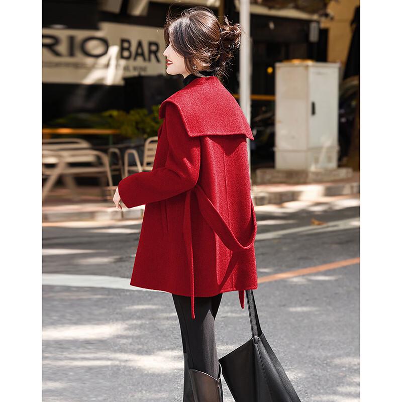 Designer Slim-Fit Cinched Waist Women's Overcoat