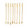 18k Gold Plated Chain Earring Dainty Star Moon Strip Drop Dangle  Stainless Steel Long Threader Earring For Women