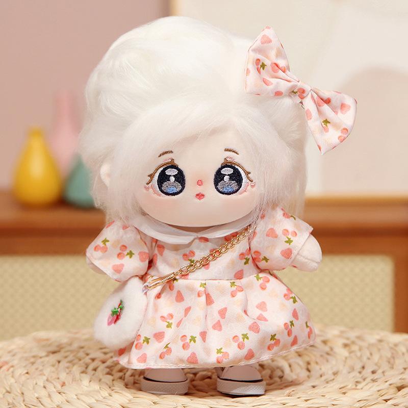 Puppe Geschenk Plüsch Boudoir Kleidung Mädchen Baumwolle Puppe Puppe 20cm Dress-up Spielzeug