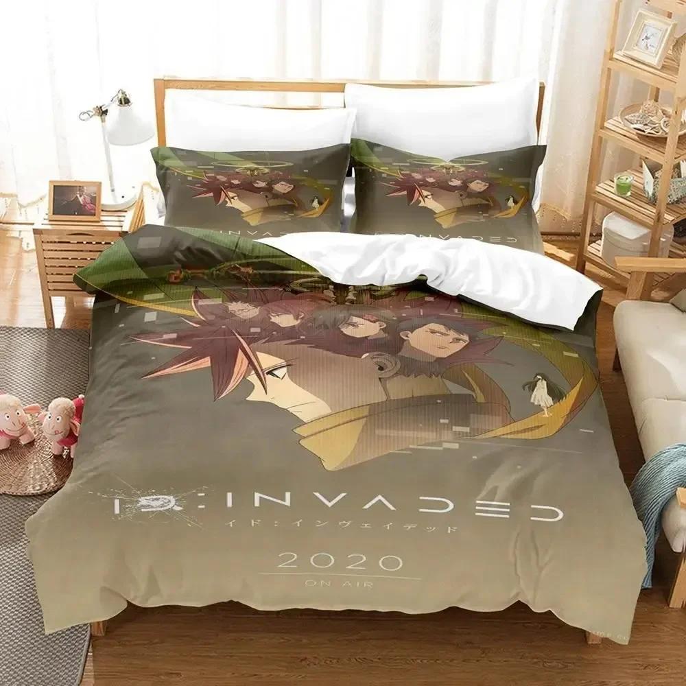 3d Anime ID INVADED Beding Set Single Twin Printed Bed Linen Set With Pilowcase Bed Soft Duvet Cover Single Double Quen Super King-Sized Dimensionsd
