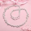 925 Sterling Silver Exquisite Beaded Necklace Women Fashion Party Favor Wedding Jewelry Accessories
