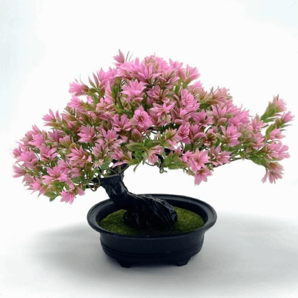 New Green Artificial Bonsai Tree Simulated Greeting Pine Artificial Faux Plants Black Fake Potted Plant Living Room Ornaments