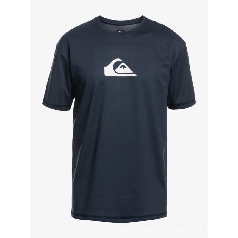 Quiksilver Mens Short Sleeve Rash Guard UV Protection Surf Shirt Diving Swimming Water Sports