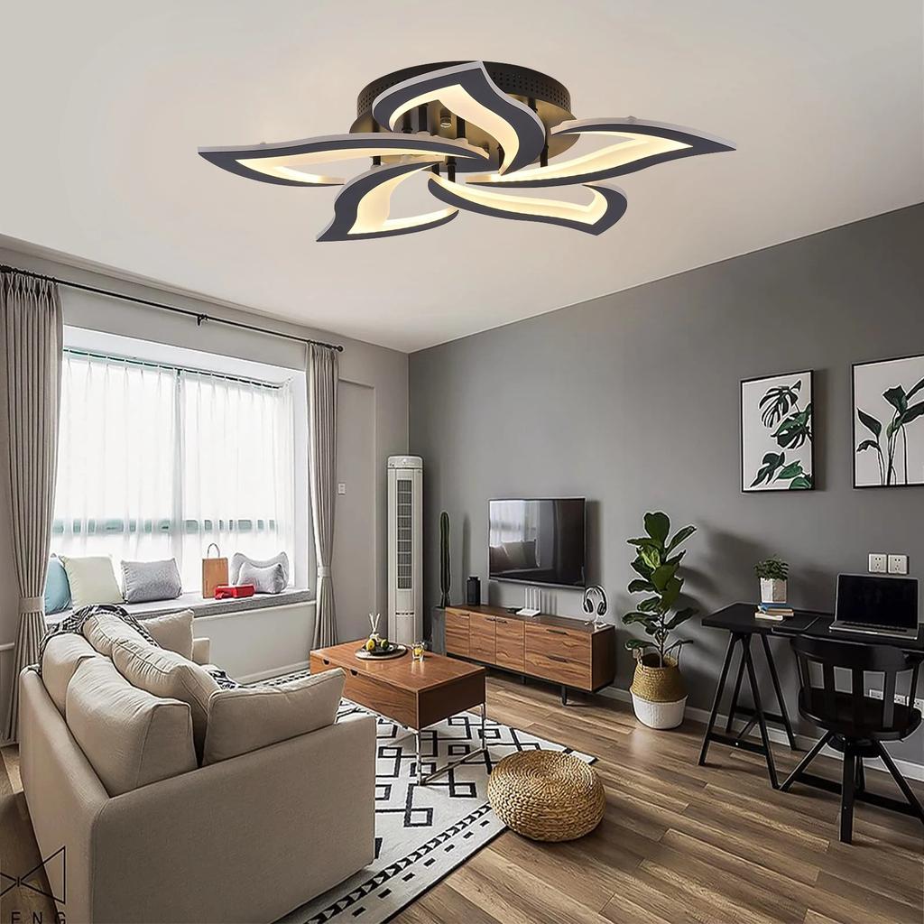 IRALAN Modern Ceiling Pendant Chandelier Decoration Home Lamps for Room Kitchen Home Three-color Dimming LED Ceiling