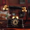 Vintage Rotary Telephone Statue Antique Shabby Old Phone Figurine Decor Model