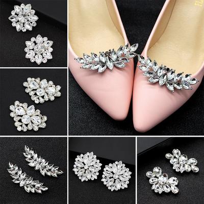 1PC Lady Wedding Square Clamp Shoe Decorations Shoe Clip Shiny Decorative Clips Charm Buckle