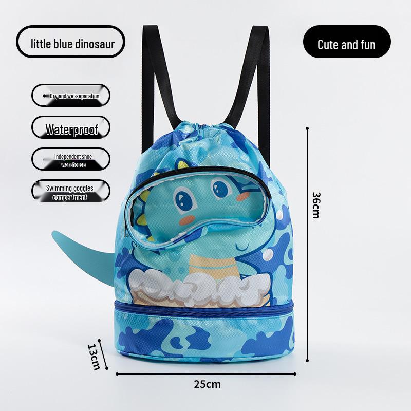 Adorable Cartoon Waterproof Kids' Swim Bag - Lightweight Sports & Travel Backpack for Clothing