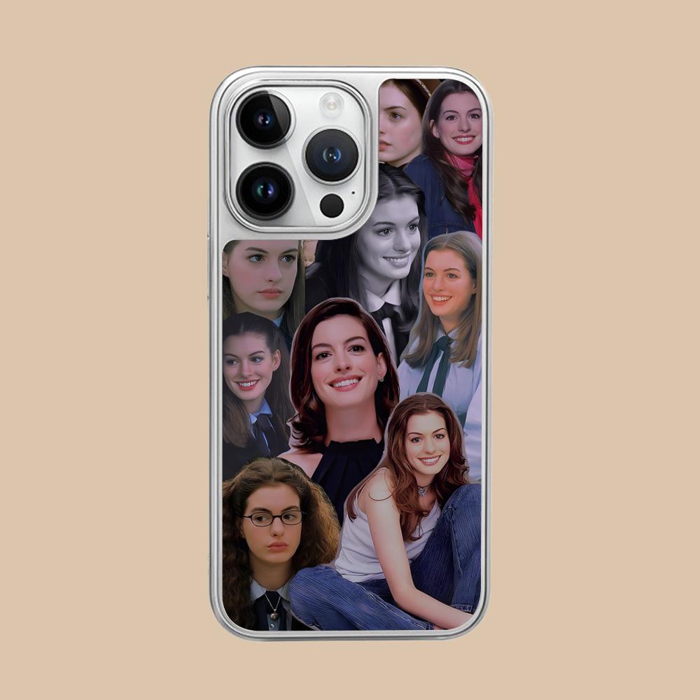 

Anne Hathaway Mobile Phone Case for iPhone 17 16 15 14 13 12 11 Air Pro Max Plus Silver Plating Colorful Cover Cellphones Luxury iPhone 11