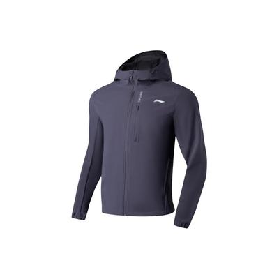 Zipper Printed Logo Warm Hooded Casual Sports Jacket Men Jacket Dark-Blue AFDT001-2