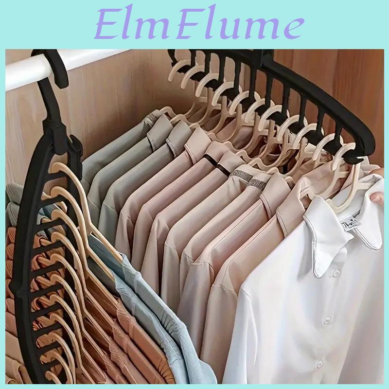 Multihole Black Travel Hanger Versatile Spacesaving Closet Organizer For Drying Storage