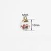 10Pcs Transparent Glass Ball Charm Pendant for Bracelet Necklace Jewelry Making DIY Earring