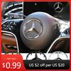 Autocollant de Voiture Chaud Style de Voiture Badge de Volant pour Mercedes Benz AMG Classe A B C D M S R G GLK CLA GLC W126 W169 W176 GLK GLA