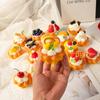 Simulation Fruit Egg Tart Model Fake Cream Cake French Bread Window Display Samples Birthday Dessert Ornament Photography Props