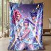 Energetic Cosmic Trio Theme Blanket Lightweight Warm Flannel Blanket Decorative Throw Blanket for Home Decoration