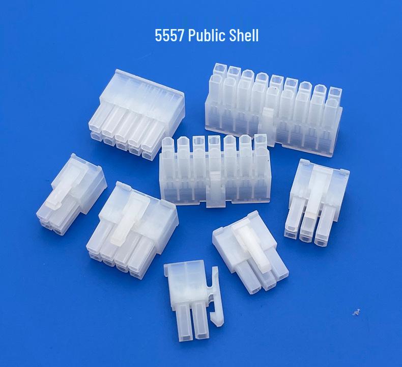 4.2mm Pin Header Connector with 5569 Straight and Right-Angle Pins and 5557 Male Housing Terminal.