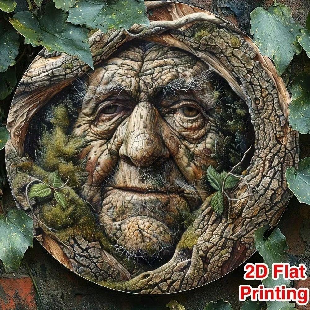 Metal Painting Art Decor Tin Wall Hanging 20x20cm Handmade Eastern Europe