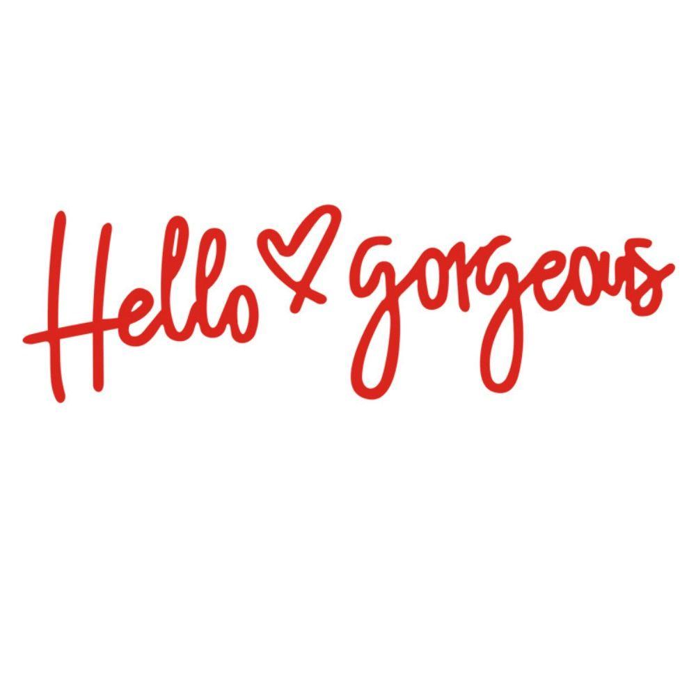Hello Gorgeous Hello Gorgeous Cartoon Sticker Reflective Hello Gorgeous Decals Window Trunk Bumper