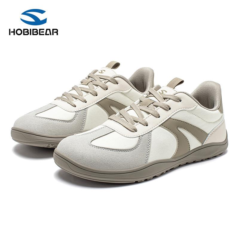 HOBIBEAR Wide Barefoot Shoes Hands Free Lace Up Classic Retro Fashion Sneakers for men&Women