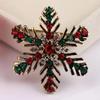 1 Pcs Christmas Snowflake Brooch Colored Pin Set Decorative Corsage