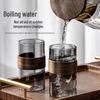 QINJI New Chinese Style Heat-Resistant Glass Teacup Set