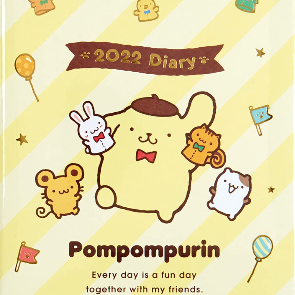 Sanrio Pompompurin B6 Diary 2022 751014 (Block Type)