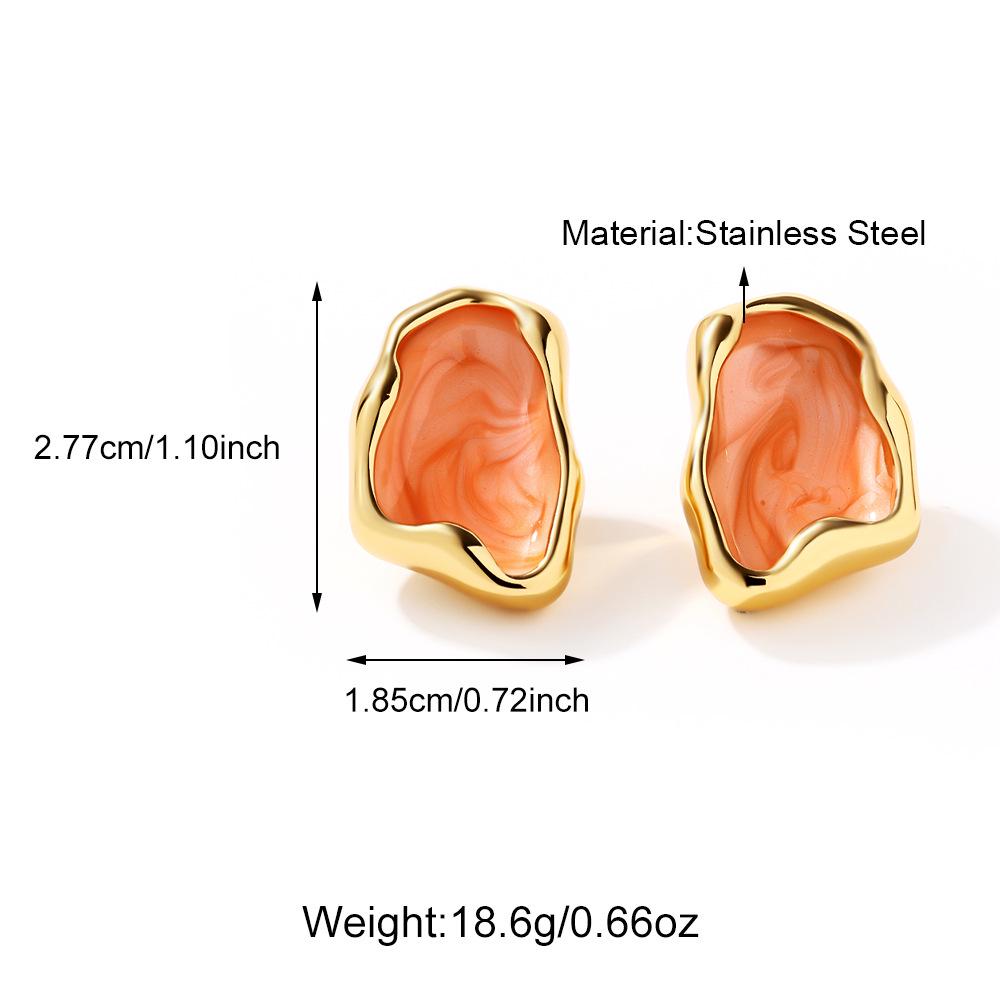 Геометрические серьги-цветы из нержавеющей стали - Дизайн, осветляющий кожу, для уникальной личности и элегантного темперамента