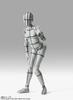 TAMASHII NATIONS S.H.Figuarts Body-chan -Sports- Edition -Wireframe- (Gray Color Ver.) Approximately 135mm PVC & ABS Painted Movable Figure