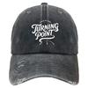 Net Hat Cycling Casual Breathable Sun Hat Letter Washed Denim Baseball Cap