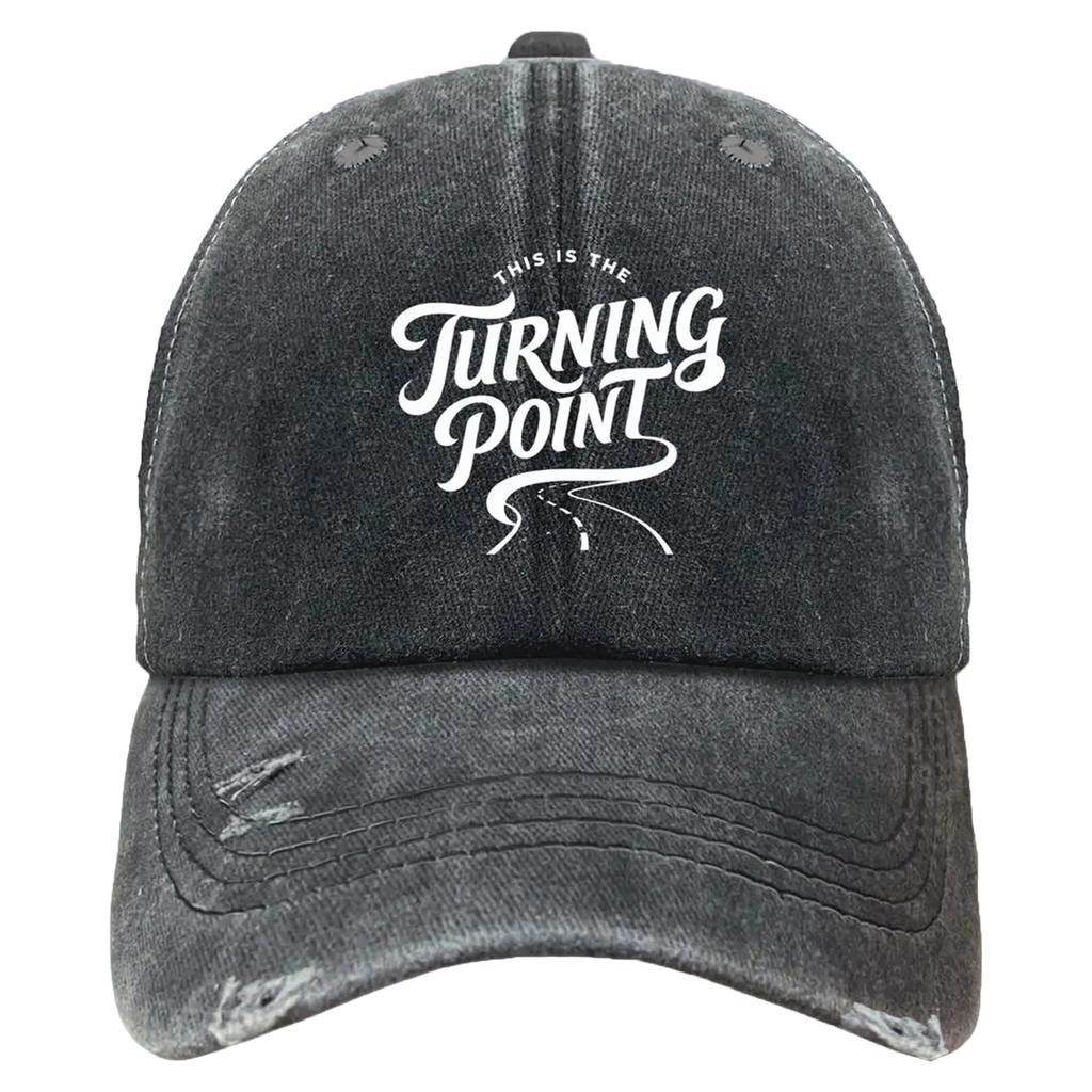 Net Hat Cycling Casual Breathable Sun Hat Letter Washed Denim Baseball Cap