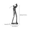 Golfová socha Socha golfisty Ozdoba Dekorace Golfová hůl Pryskyřičná figurka