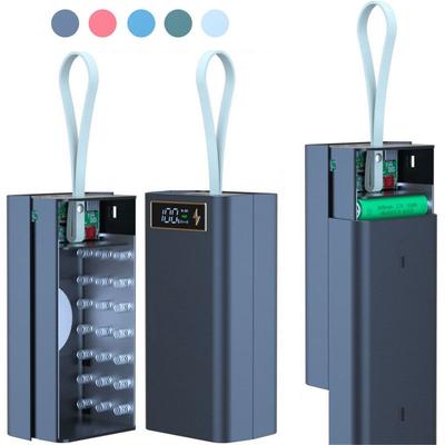 Akkulade-Hülle Ladehalter 21×18650 Akkus Powerbank-Gehäuse Akku-Aufbewahrungsbox